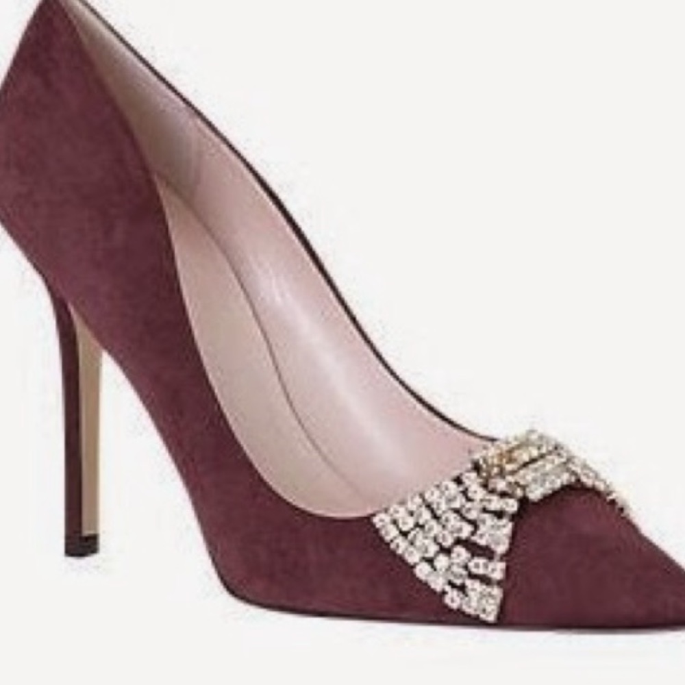 SOLD❗️Kate Spade suede Burgundy Pumps Heels 8.5 - Picture 5 of 9